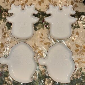 4 Ciroa Celebrate Porcelain Serving Plates